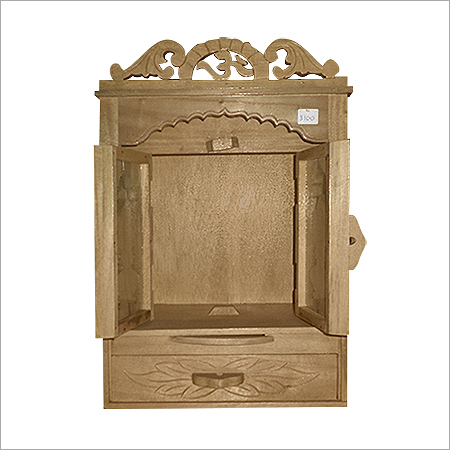 All Metallic, Acrylic & Wooden Temples - Wood, 12x10x8 inches, Brown | Elegant Design, Intricate Carvings, Easy Assembly