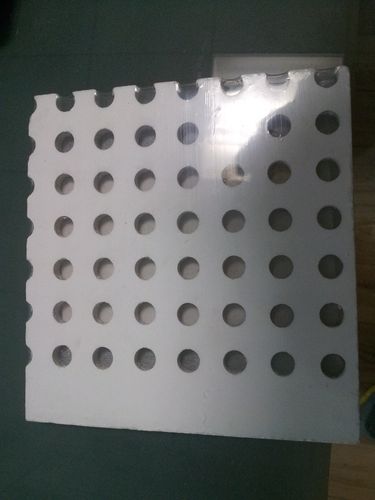 White Round Hole Perforated Tile