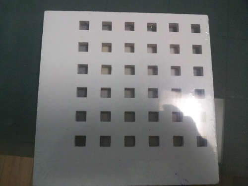 White Square Hole Perforated Tiles