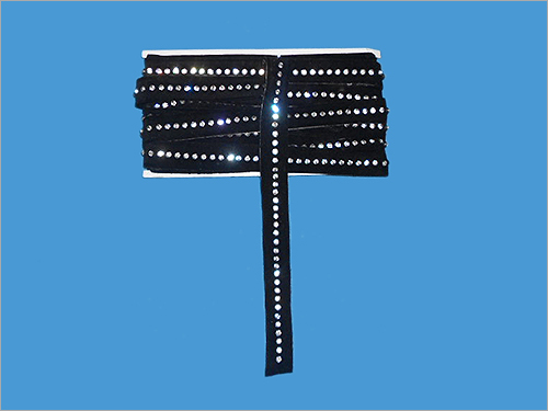 Velvet Rhinestone Mesh