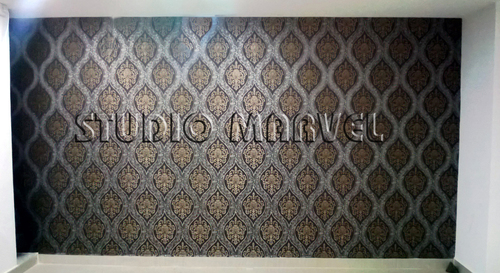 Damask Designer Wallpapers - PVC, 57 Sqft, Modern Style | Moisture-Proof, Smoke-Proof, Alluring Design, Perfect Finish