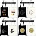Cotton White & Black Tote Bags 6