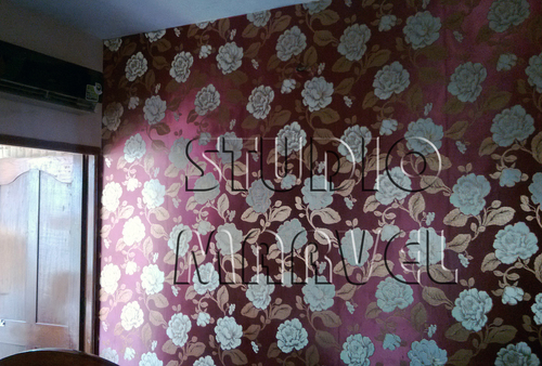 Pvc Vintage Floral Pattern Wallpapers