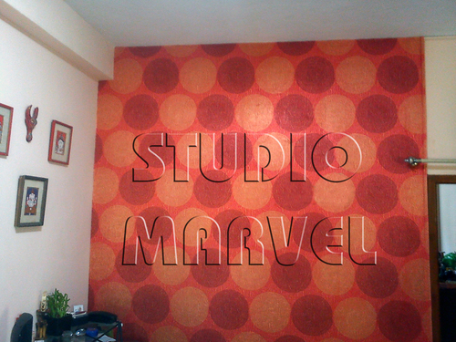 Geometric Silk Wallpaper - PVC Material, 57 sqft Size | Moisture-Proof, Smoke-Proof, Waterproof, Special Effect Design