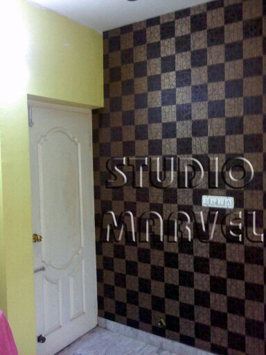 Pvc Geometric Square Checks Wallpapers