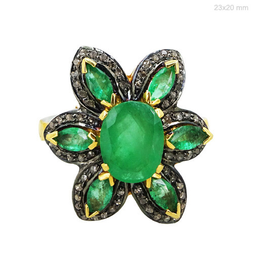 Emerald Diamond Ring