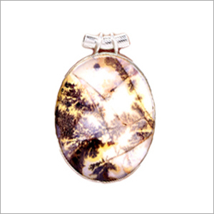 Silver Scenic Dendric Agate Pendant