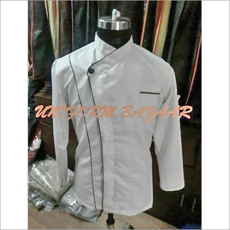 Black Piping White Chef Coat