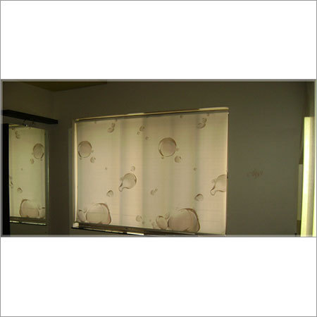 Cream Color Printed Window Blinds