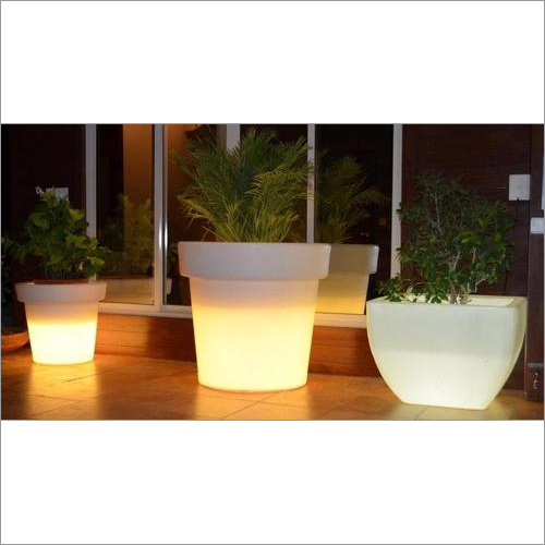 LED Lighted Planter Pots