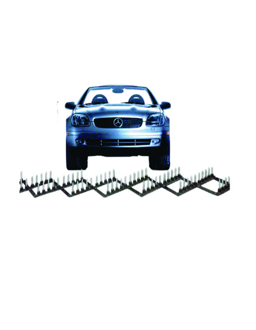 Caltrops - Alloy Steel, 6m/12m Length, Black | Diamond Type, 24 Ton Load, Vehicle Stop, Durable Design