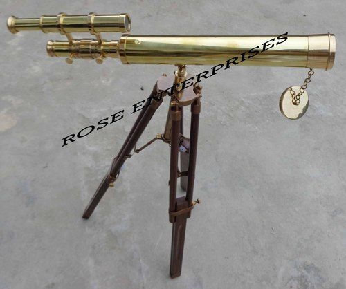 Nautical Collectible Brass Tripod Telescope