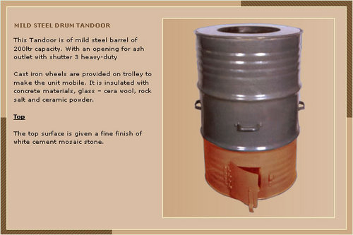 Mild Steel Drum Tandoor