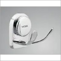 Double Robe Hook - Stainless Steel, Compact Size | Durable Double Hook Design, Chrome-plated Finish, Wall-mounted Installation