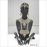 Full Bridal Sets - Alloy & Stone, Variable Dimensions, Silver Color | Elegant Design, Complete Wedding-ready Set, Customizable, Ready Stock
