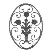 Flower Panels - Wrought Iron, Varied Dimensions, Black | Elegant Design, Durable, Weather Resistant, Easy Installation