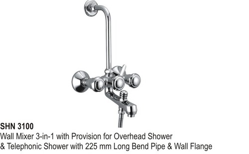 Wall mixer 3in1 with provision for Overhead shower