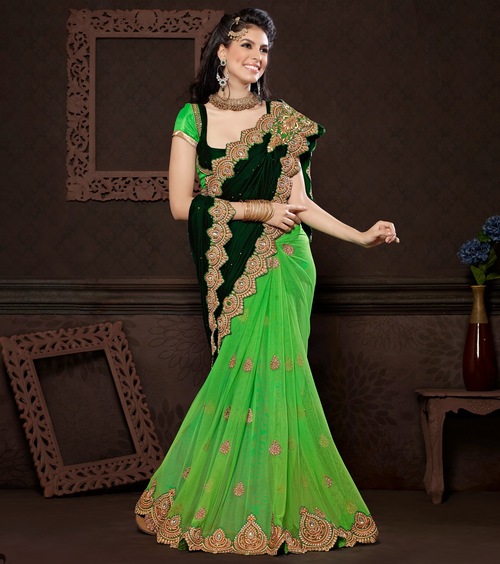 Ethnic Velvet Saree