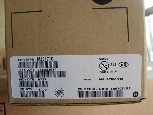 MJE171G - Cardboard Box Packaging, Printed Labels | Wide Selection, Reliable Supply, Time Efficiency
