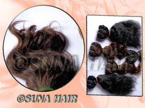 Curly peruvian top grade machine made wonderful hair extension