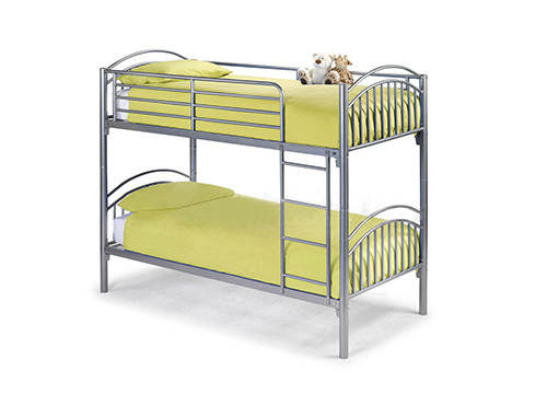 Bunker Bed - Metal, 2.5X6/3X6, Silver | Easy Assembly, Customizable, Space Saving, Strong Frame, Stylish Design, 2-Tier, 250kg Capacity