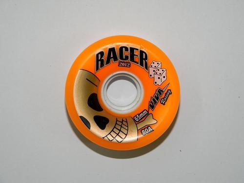 Orange Skates Racer Wheels 65 Mm 80A