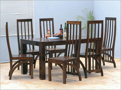 Fancy Wooden Dining Chairs - Sheesham Wood, 45x50x100cm, Dark Brown | Elegant Design, Smooth Texture, Comfortable Seating, Polished Finish