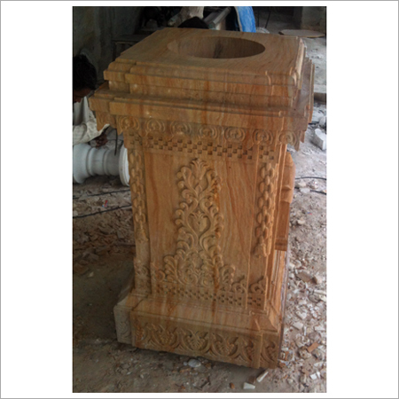 Marble Tulsi Pot