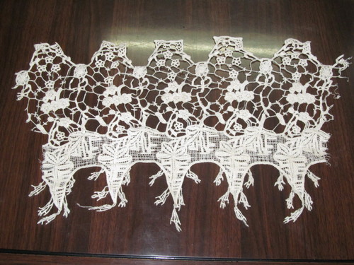 Laces - Cotton, 12x4 inches, Off-White | Elegant Floral Design, Durable, Versatile, Easy to Clean