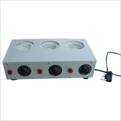 Soxhlet Extraction Heater Mantle - 640W & 480W Ratings High-Quality G.I. Sheet Powder Coated Design for 200-350ml Flasks Analog Display with Individual Energy Regulator