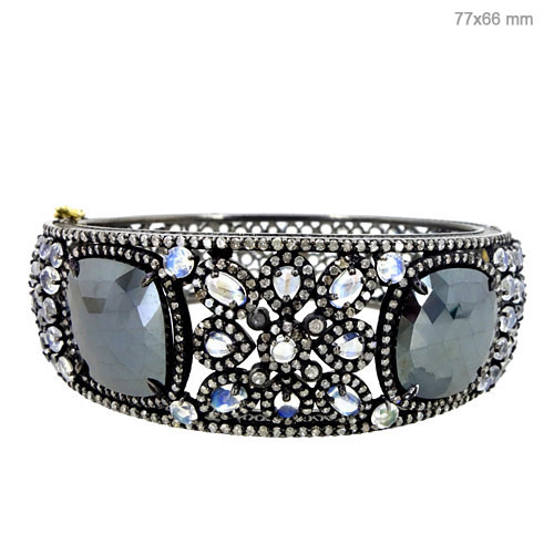 Gemstone Diamond Bangle