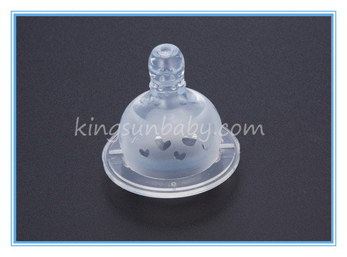 Transparent Heart Newborn Bottle Nipple For Feeding Baby