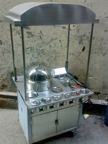 Av Ftr-stm-frlp (Sweet Corns Momo's Frying Trolley) Capacity: 50-80 Ltr Liter/day