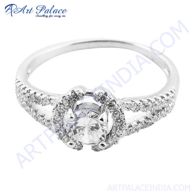 Stylish Cubic zirconia Silver Ring