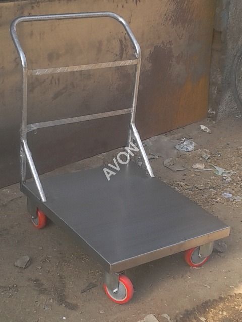 Silver Luggage Trolley