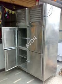 Four Door Refrigerator - 1250 Litres Capacity | Stainless Steel, Electrical Power Source