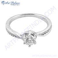 Dazzling Darling Silver Charm Ring   