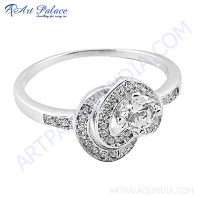 Stylish Cubic zirconia Silver Ring