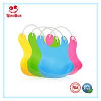 Pink Bpa Free Water-proof Soft Baby Bibs