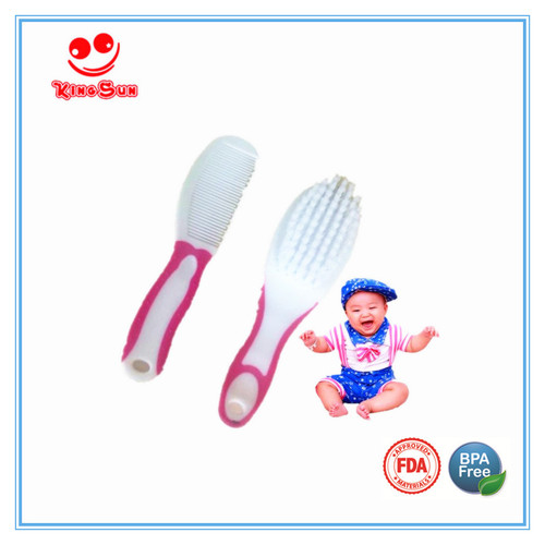 Red Or Custom Color Best Soft Bristle Baby Hair Brush And Comb