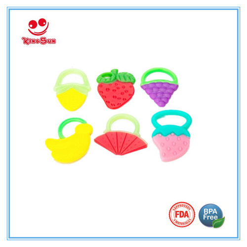 Fruit Design Silicone Teether - Food Grade, Custom Color Options | Non-Toxic, Odorless, Durable, Easy to Clean