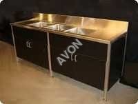 Commercial Sink With Cup Bord Cabinet (72x24x34+6) Power Source: Solar