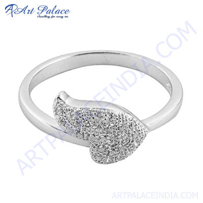 925 Sterling Heart Style Silver Ring