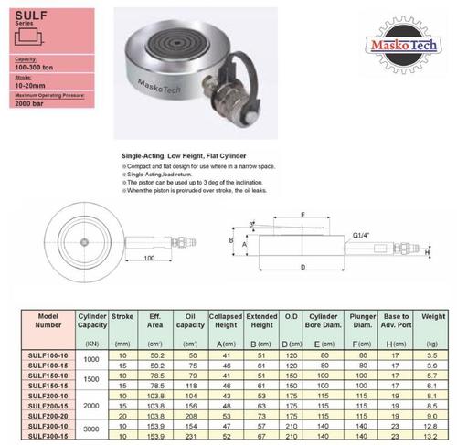 Low Height Type Flat Cylinder