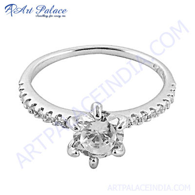 Stylish Lovely Gemstone Silver Ring