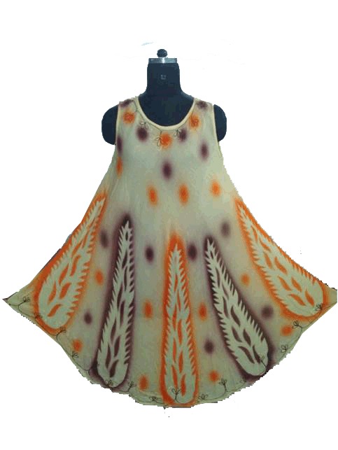 Designer Kurti - Cotton, Free Size, Beige | Stylish Design, Soft Fabric, Comfortable Fit, Durable, Sleeveless, Printed Pattern