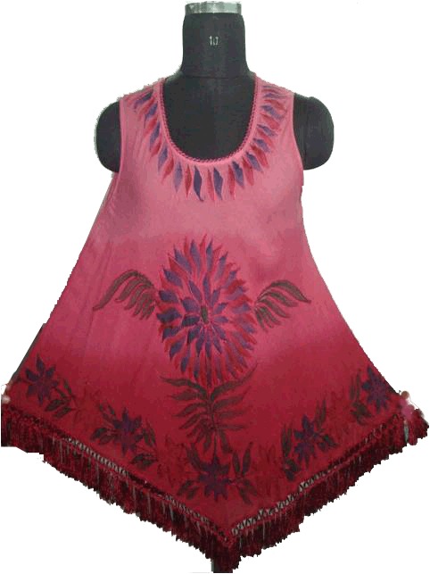 Designer Kurti - Cotton, 36 Inch, Pink | Floral Embroidery, Stylish, Comfortable, Durable, A-line