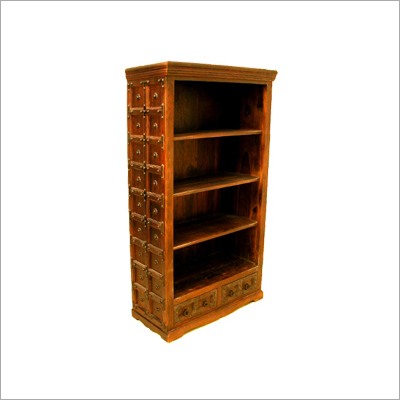 One Sided Almirah - Solid Wood, Brown, 4 Shelves, 2 Drawers | Organized Storage, Easy Movement, Robust Design