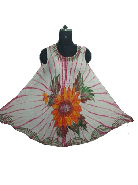Designer Kurti - Cotton, 40 Inches, Floral Print | Stylish Design, Comfortable Fit, Shrink Resistant, Sleeveless