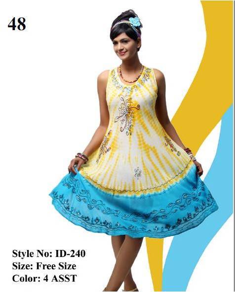 Designer Kurti - Cotton, Free Size, Multicolor | Stylish, Comfortable, Durable, Shrink Resistant, A-line Knee-Length Sleeveless
